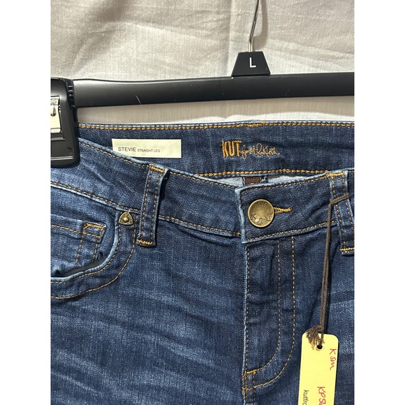 KUT from the Kloth Stevie Straight Leg Jeans Dark Wash Womens Size 2 - Picture 6 of 7